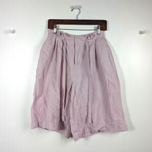 Gap Shorts Women's Size 4 Quartz Pink Self-Tie Paper High Waisted Bermuda Linen